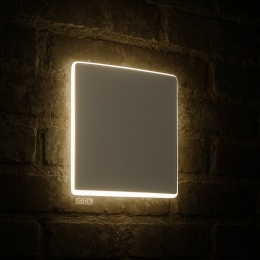 Wentylator łazienkowy serii OK. Biały Połysk. Wyposażenie standardowe. Oświeltenie Biały Led. Średnica 100 mm